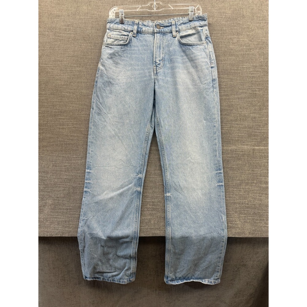 Cotton On Jeans Women 28 Blue Denim High Rise Light Wash Relaxed Fit Bootcut Leg